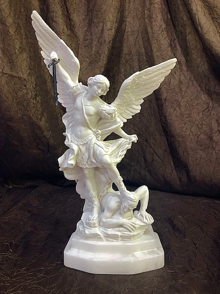 Reproduction statue of Saint Michael by Reni imported from Italy